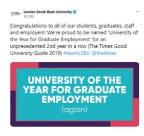 University of the year for graduate employment