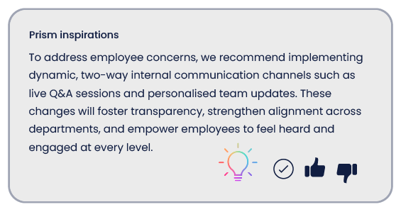 Actionable recommendations