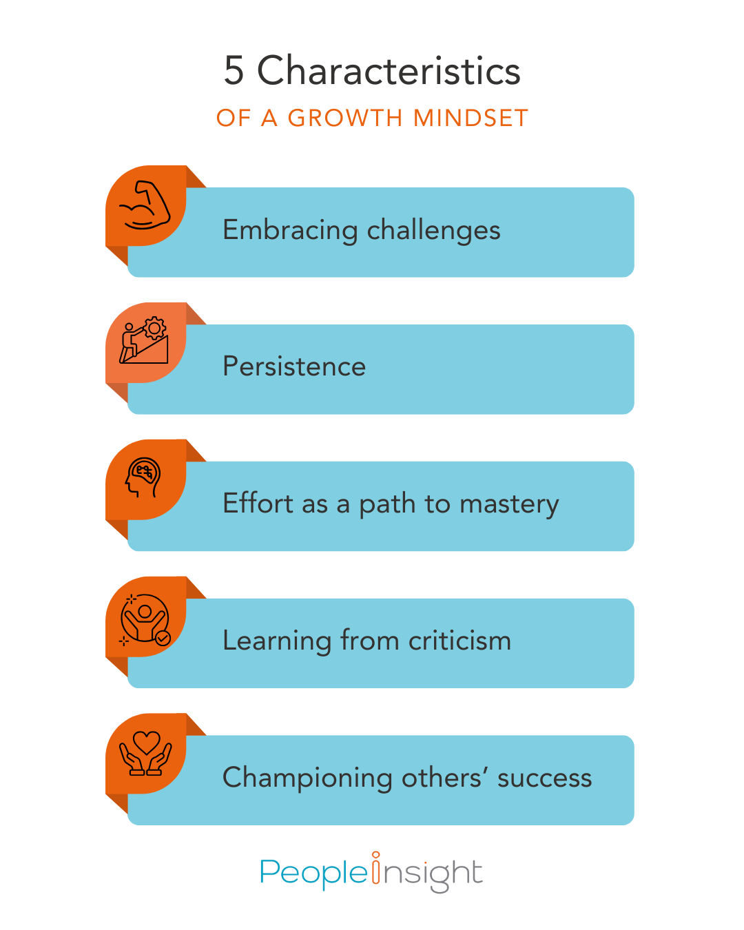 5 characteristics of a growth mindset
