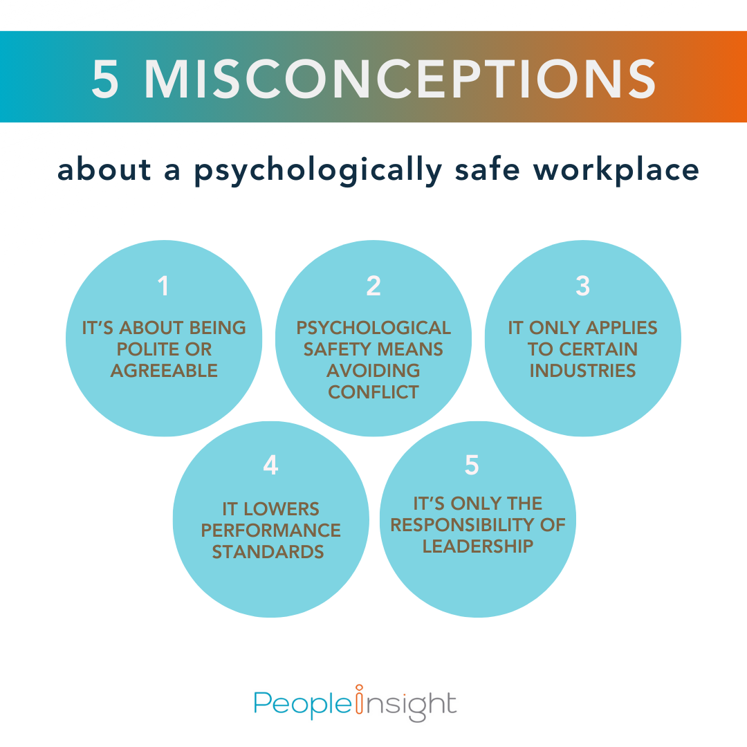Misconceptions about a psychologically safe workplace