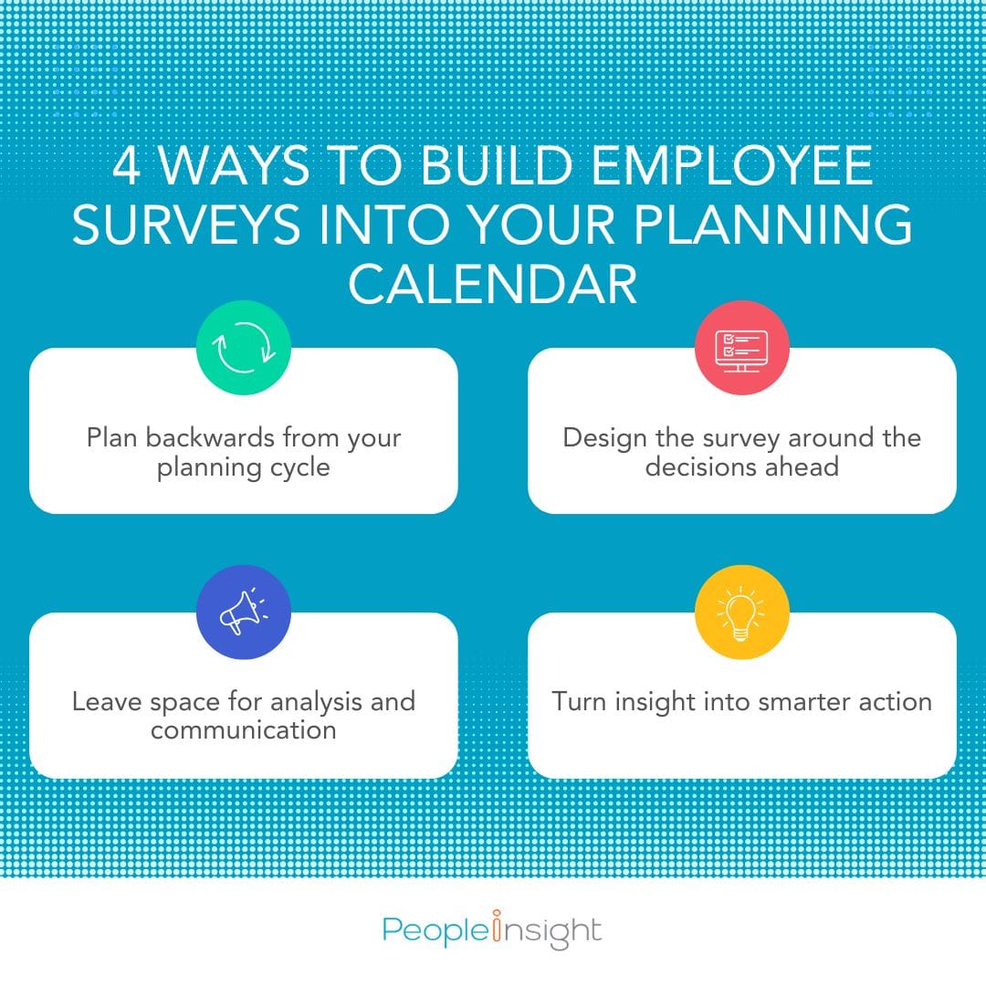 4 ways to build employee surveys into your planning calendar
