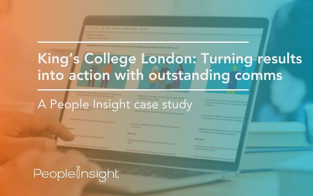 King’s College London Turning results into action with outstanding comms 