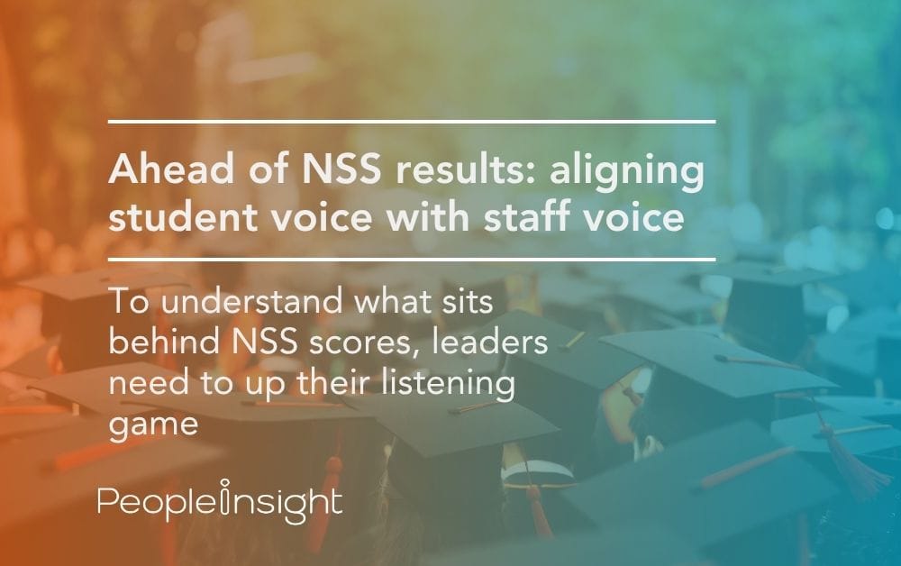 Ahead of NSS results universities need to connect student voice with staff voice